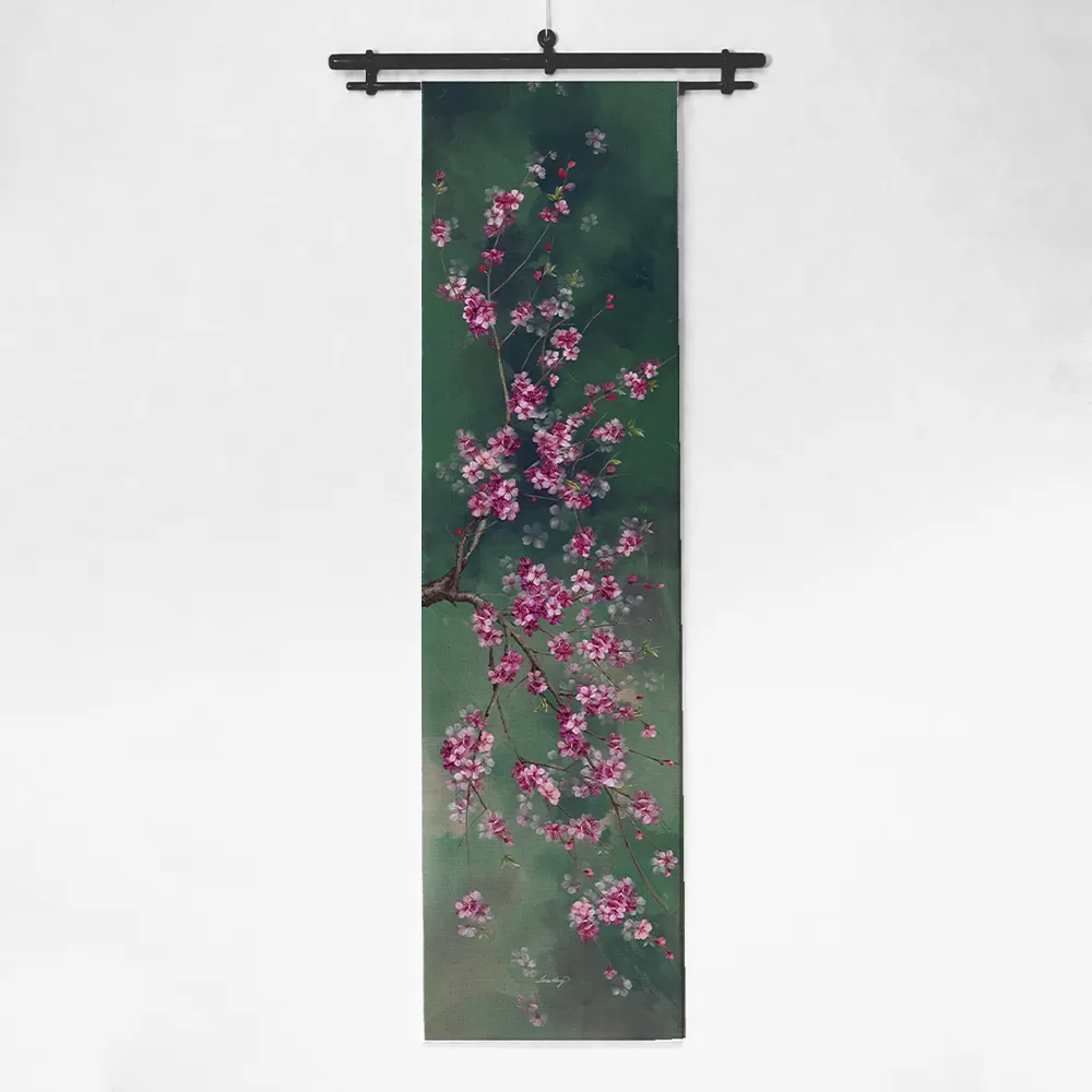 Runner thiết kế họa tiết hoa đào - Runner 