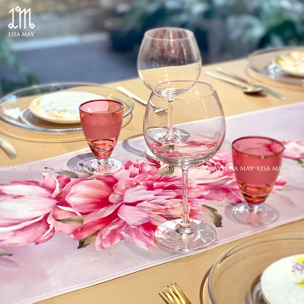 Runner thiết kế họa tiết hoa mẫu đơn (DR-MD01)