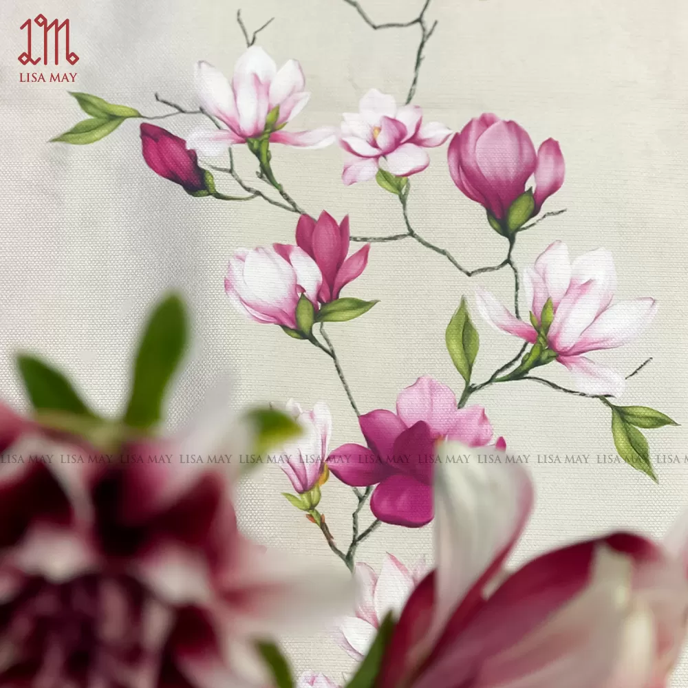 Runner thiết kế họa tiết hoa mộc lan (DR-ML01)