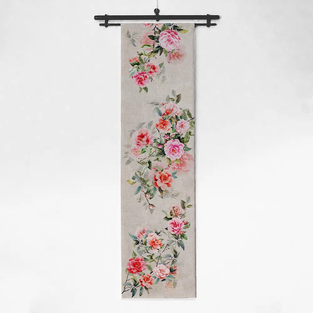 Runner thiết kế họa tiết hoa trà (DR-HT01a)