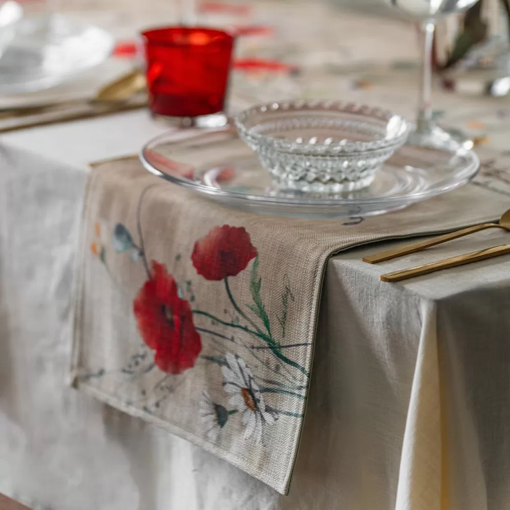 Lót đĩa thiết kế họa tiết hoa đồng nội (DLD-DN)