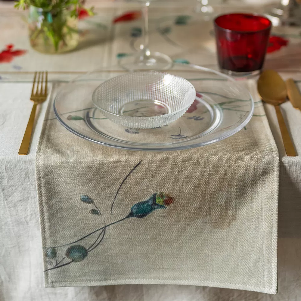 Lót đĩa thiết kế họa tiết hoa đồng nội (DLD-DN)