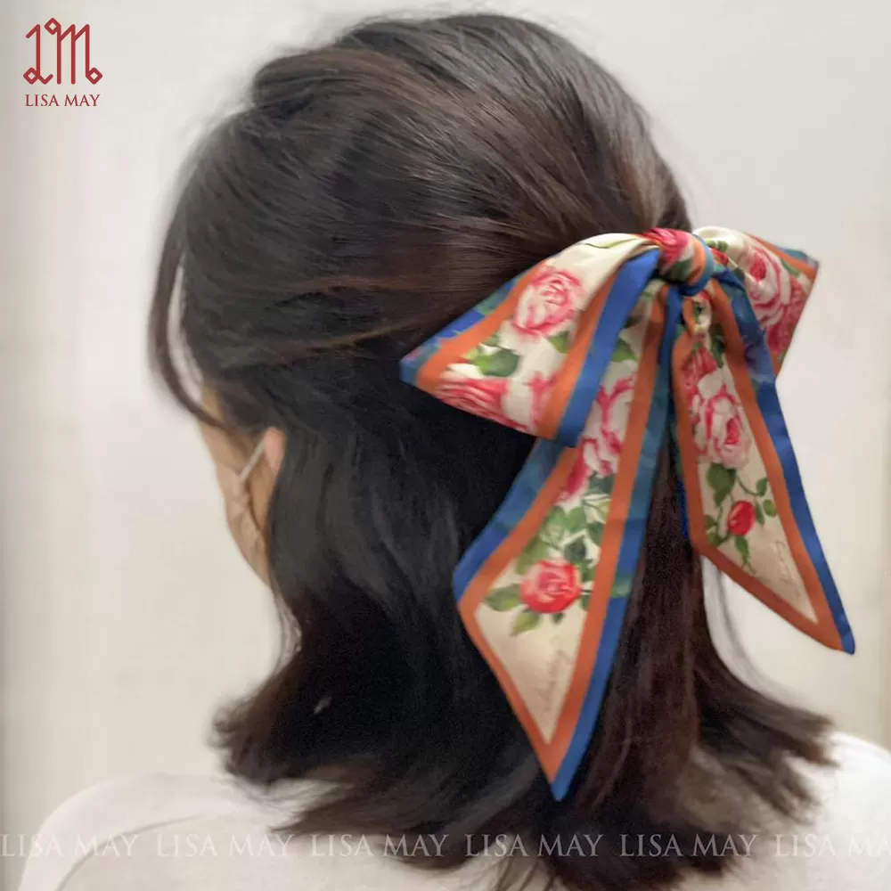 Khăn turban thiết kế họa tiết hoa hồng (DT-HH03a)