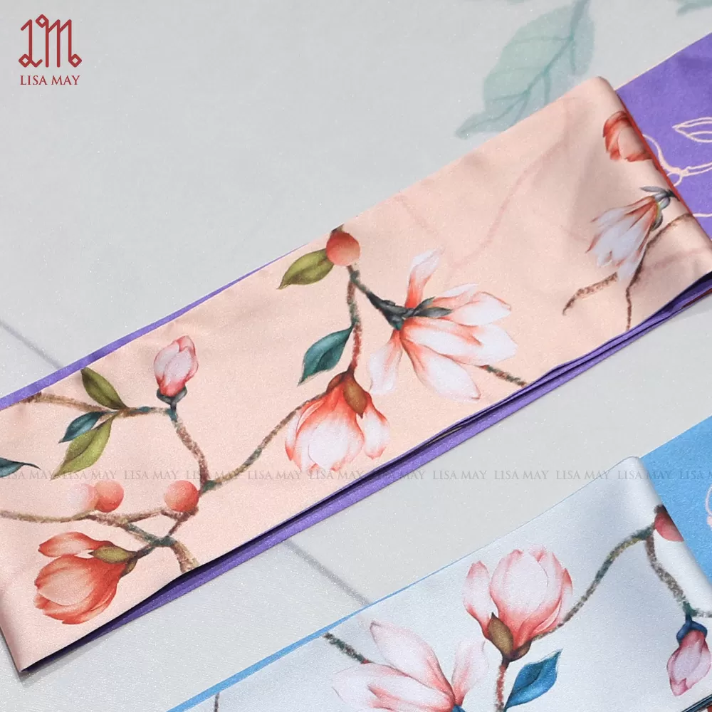 Khăn turban thiết kế họa tiết hoa mộc lan (DT-ML002)