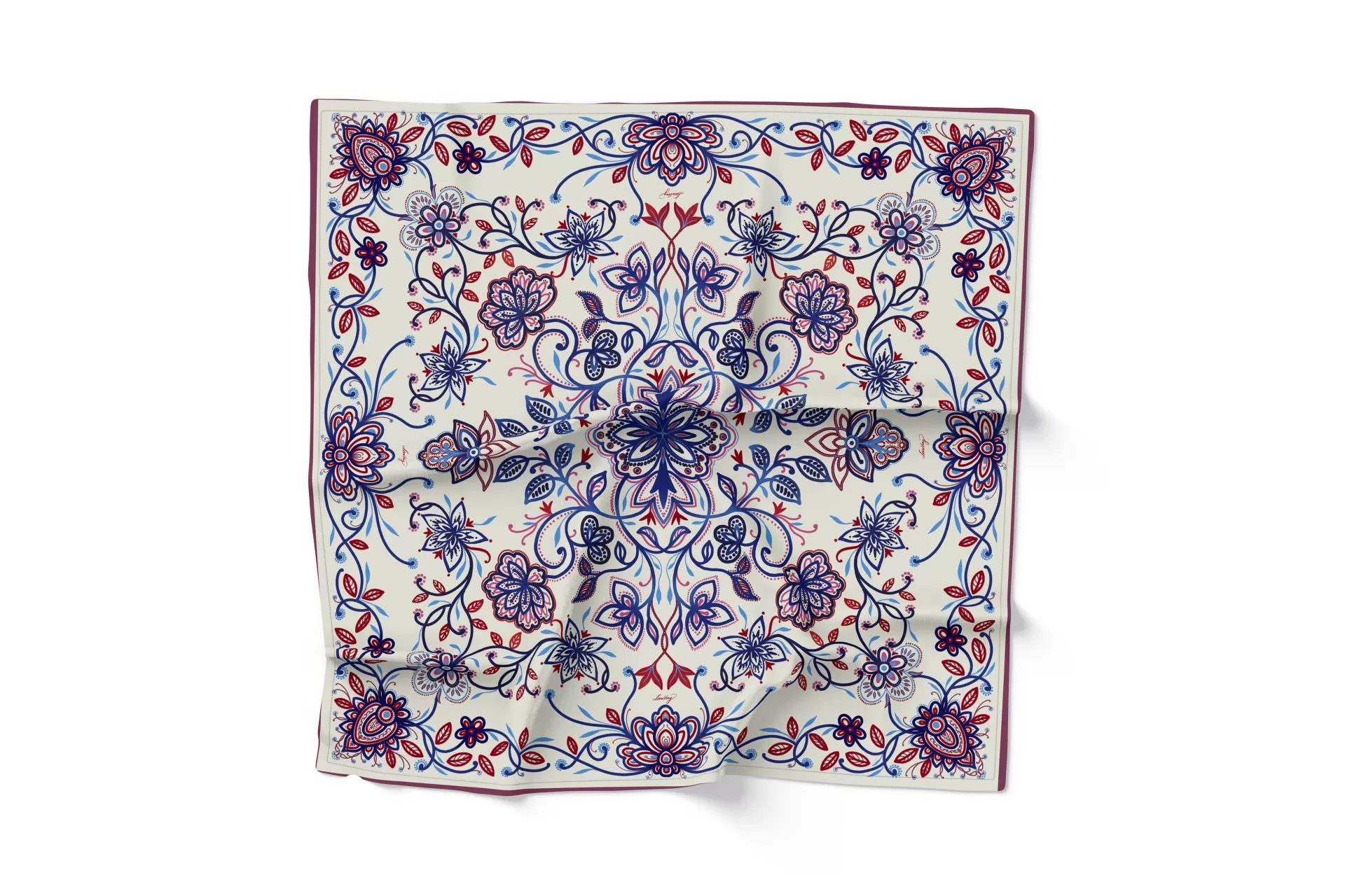 họa tiết Botanicky khăn lụa khăn