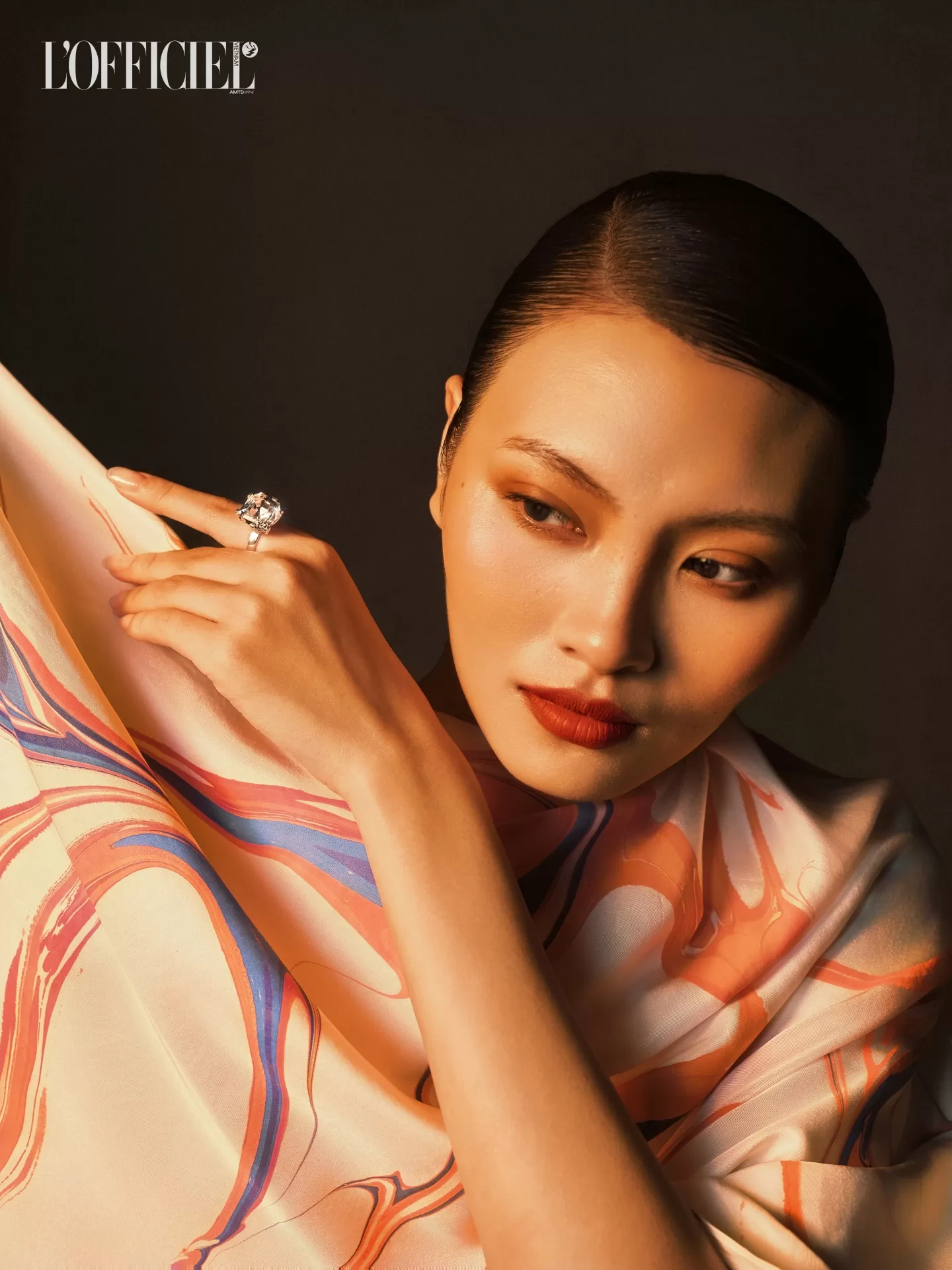 vib khăn khăn lụa thủy ấn