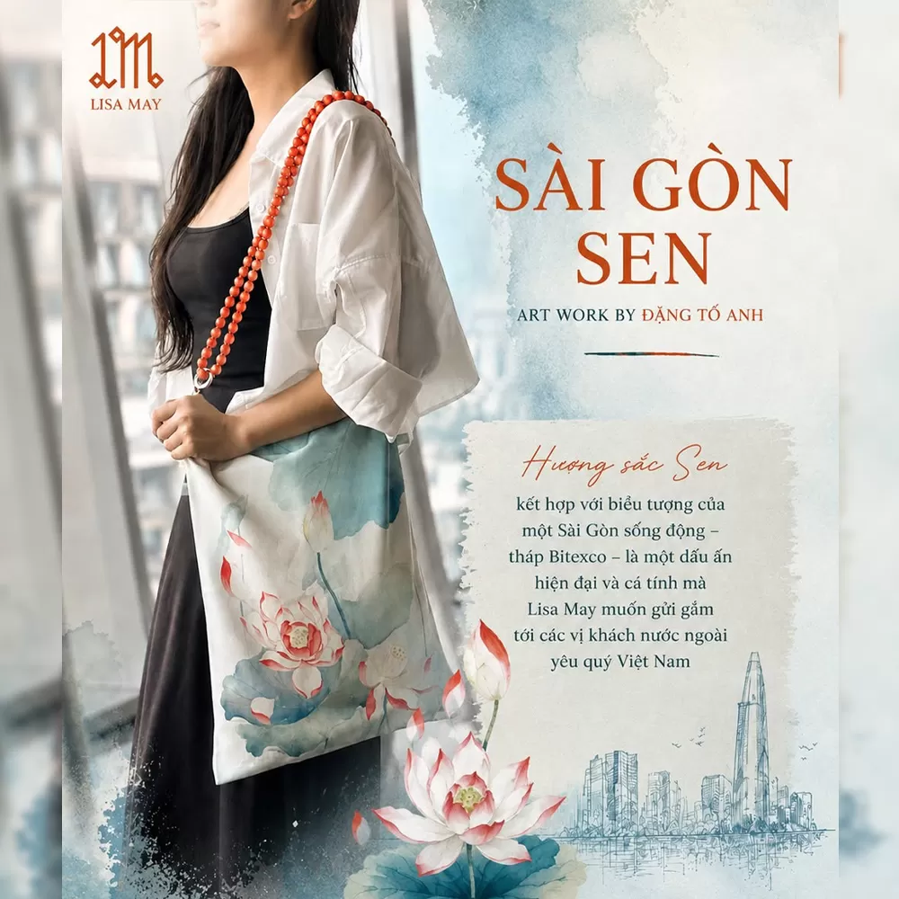 Túi tote Sài Gòn Sen (DTV-SH01)