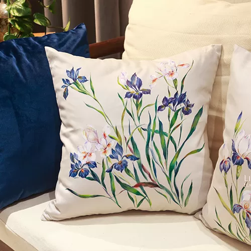 Gối tựa hoa diên vĩ