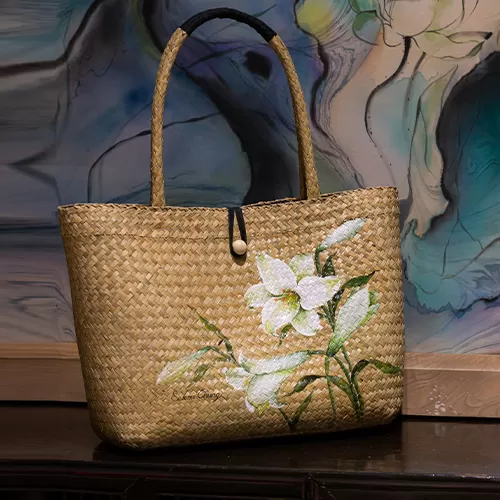 Túi cói hoa loa kèn