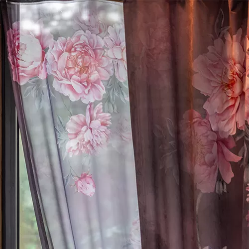 Rèm hoa mẫu đơn