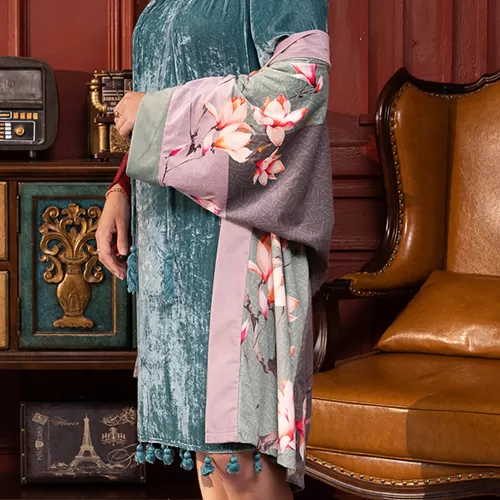 Áo kimono hoa mộc lan