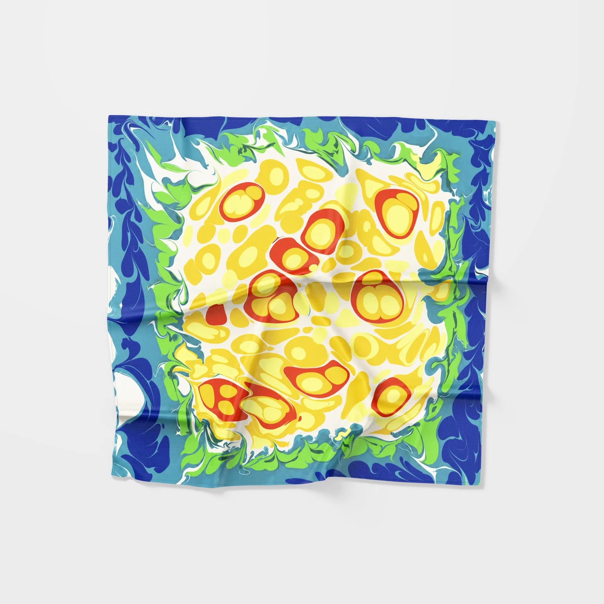 Khăn lụa thủy ấn: Golden Seed – Nuôi Dưỡng (HKV-EB-2)
