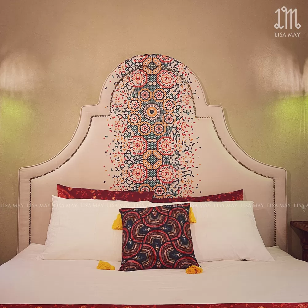 Tấm đầu giường bọc vải họa tiết moroccan (DTDG-MA002)