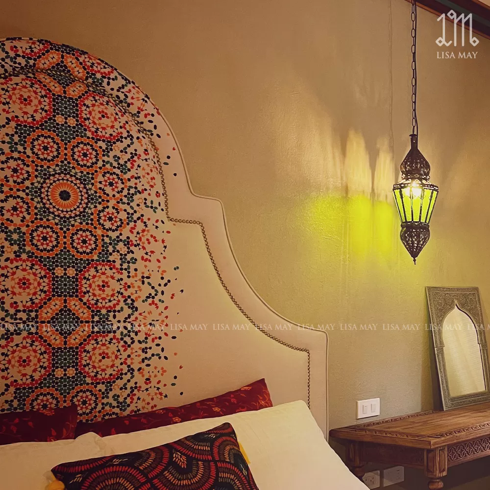 Tấm đầu giường bọc vải họa tiết moroccan (DTDG-MA002)