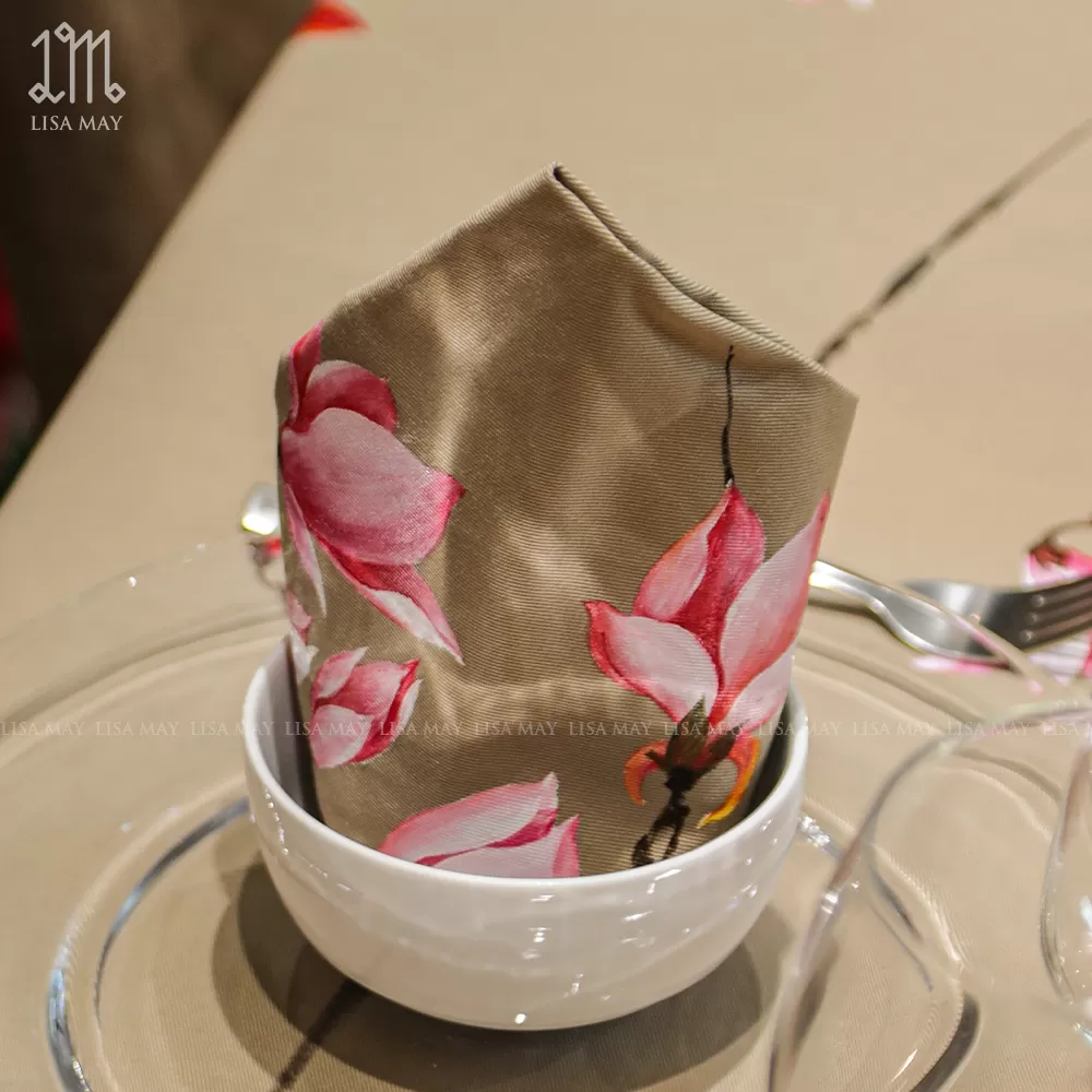 Khăn ăn hoa mộc lan 