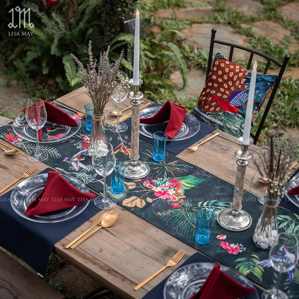 Runner thiết kế họa tiết chim muông (DR-CM02)