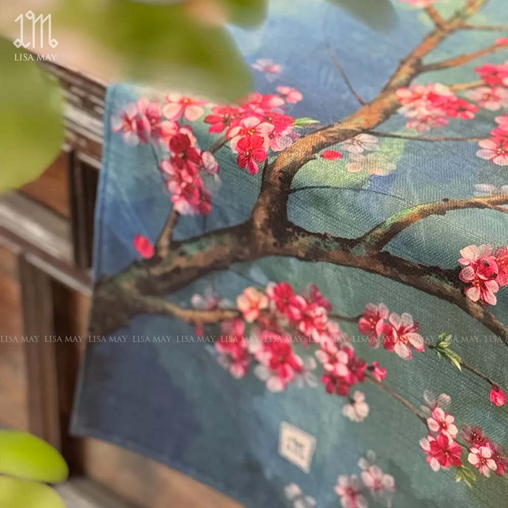 Runner thiết kế họa tiết hoa đào - Runner 