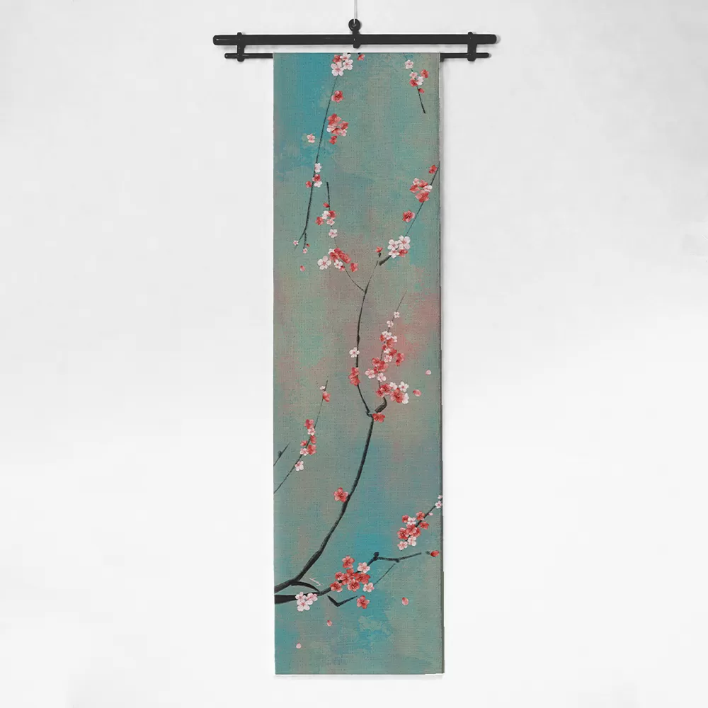 Runner thiết kế họa tiết hoa đào vàng (DR-HD003)