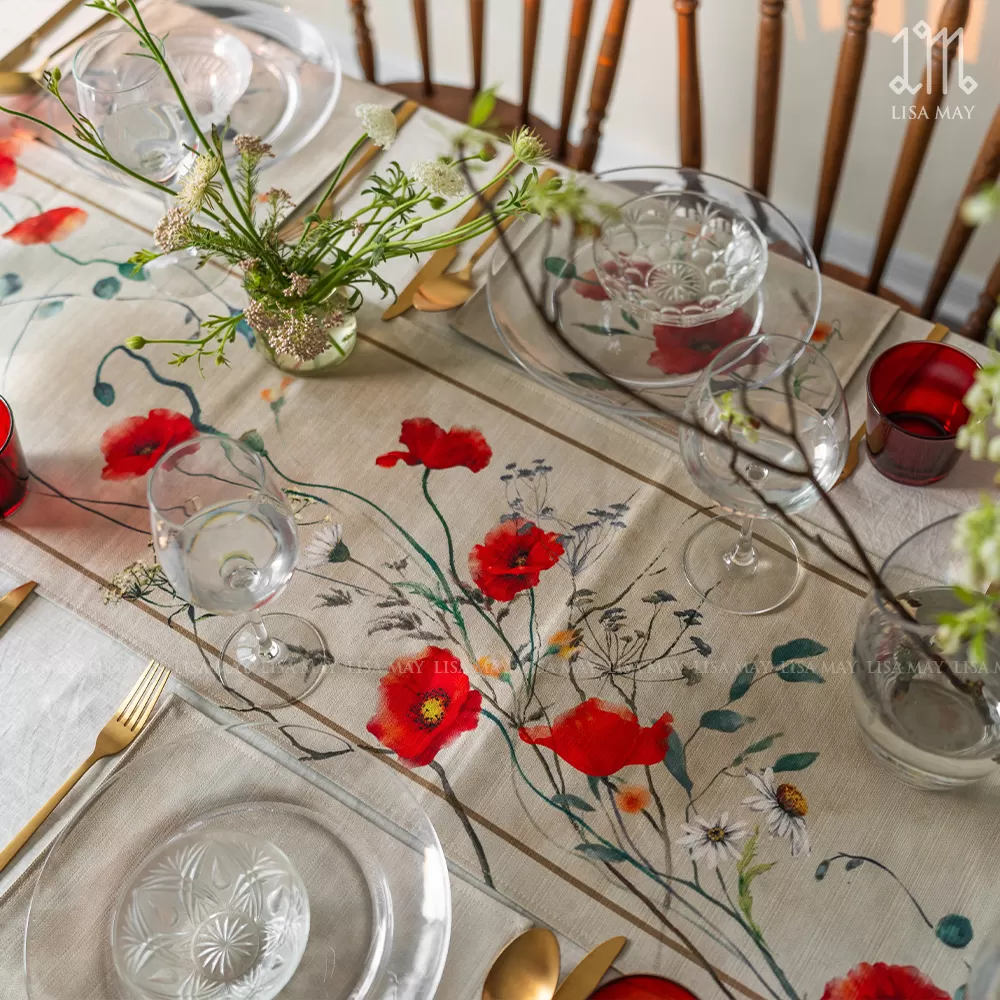 Runner thiết kế họa tiết hoa đồng nội (DR-DN)