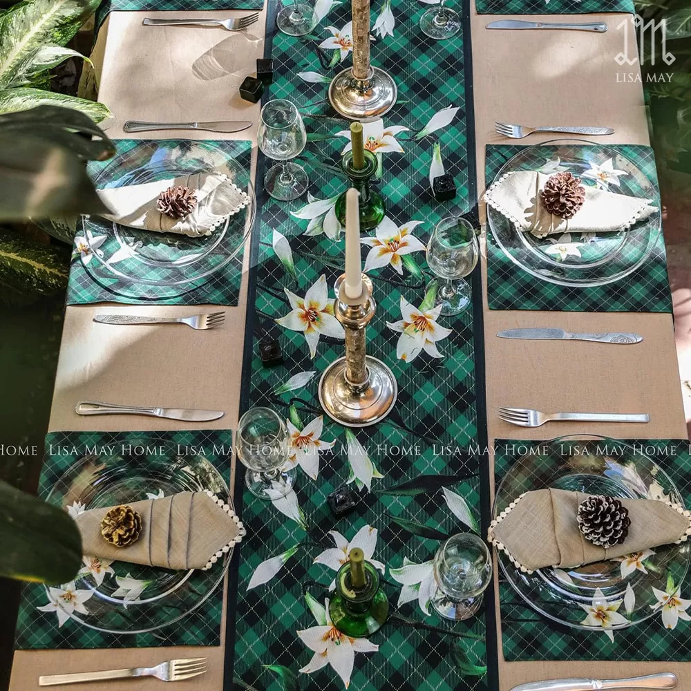 Runner thiết kế họa tiết hoa loa kèn (DR-LK008)