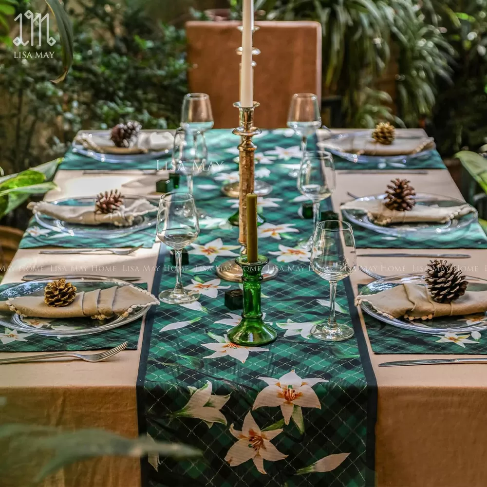 Runner thiết kế họa tiết hoa loa kèn (DR-LK008)