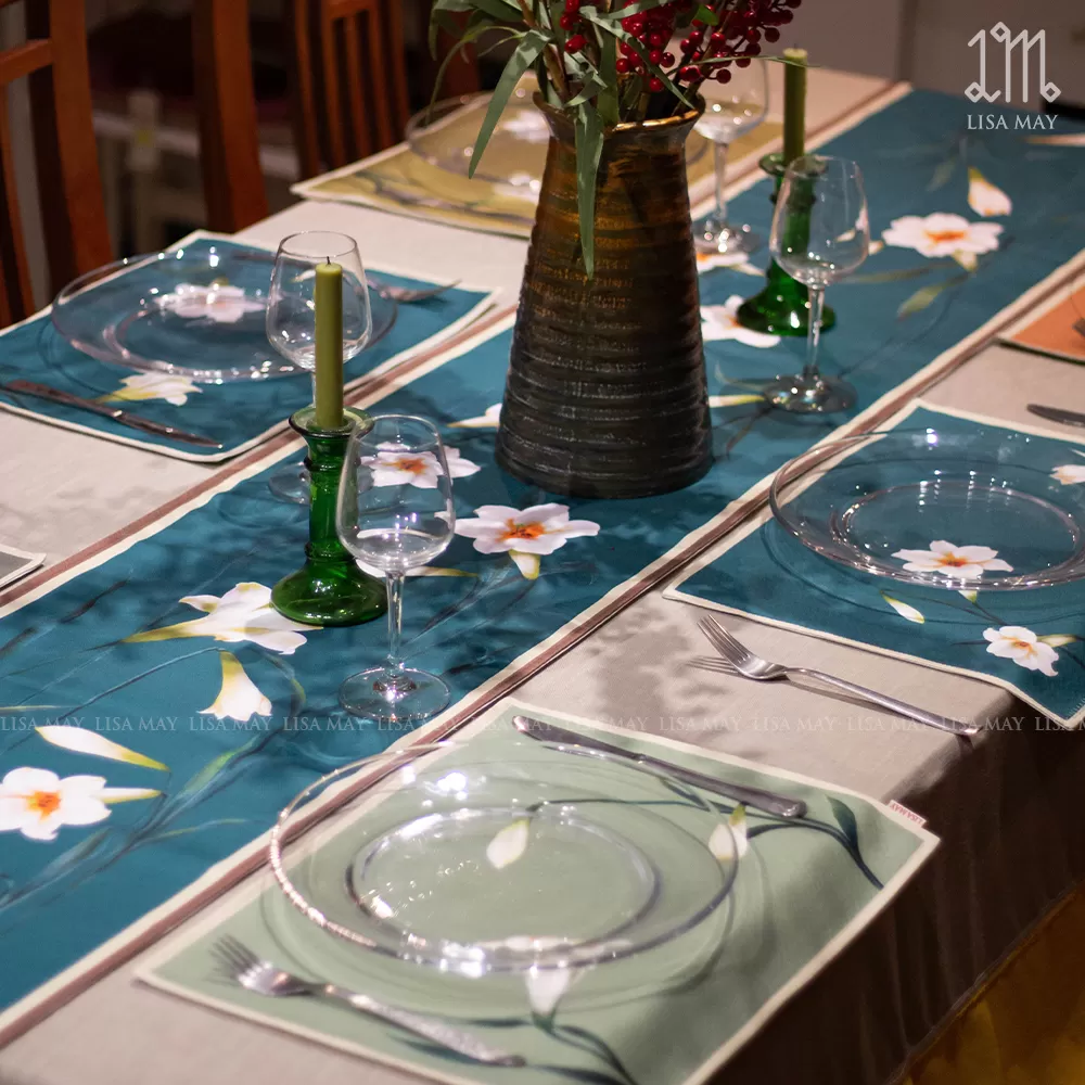 Runner thiết kế họa tiết hoa loa kèn (DR-LK002)