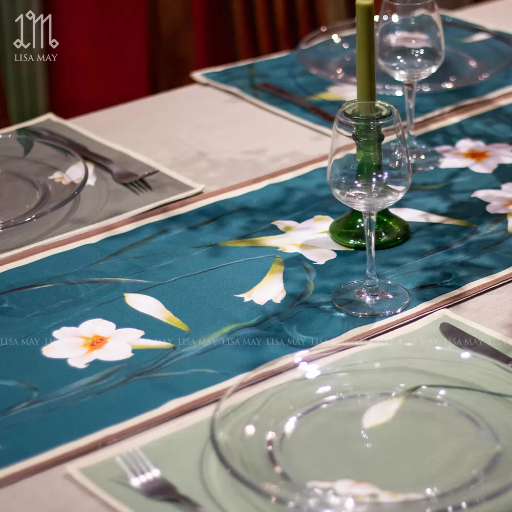 Runner thiết kế họa tiết hoa loa kèn (DR-LK002)