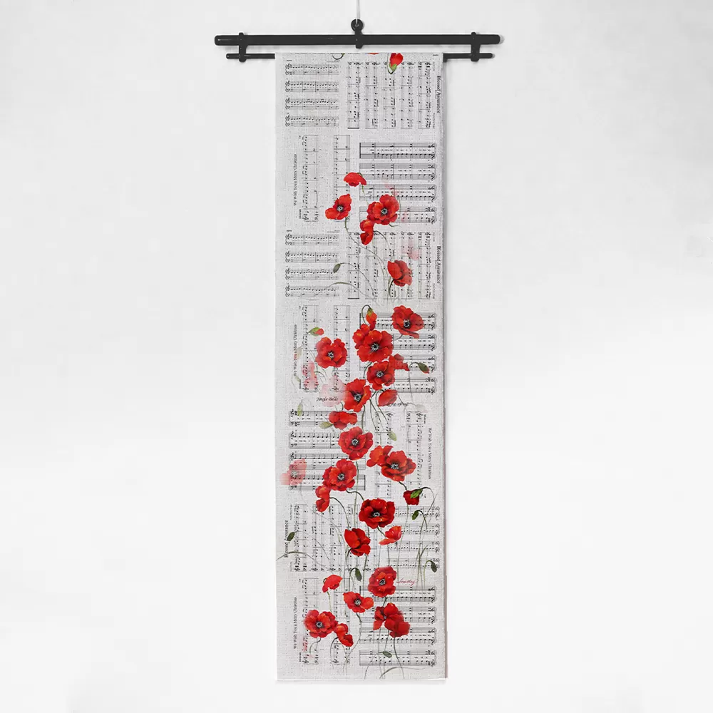 Runner thiết kế họa tiết hoa poppy (DR-PP01b)