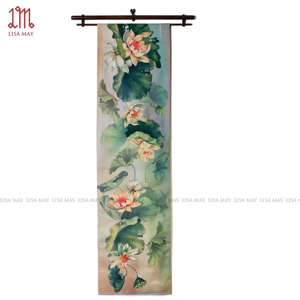 Runner thiết kế họa tiết hoa sen (DR-ST01b)