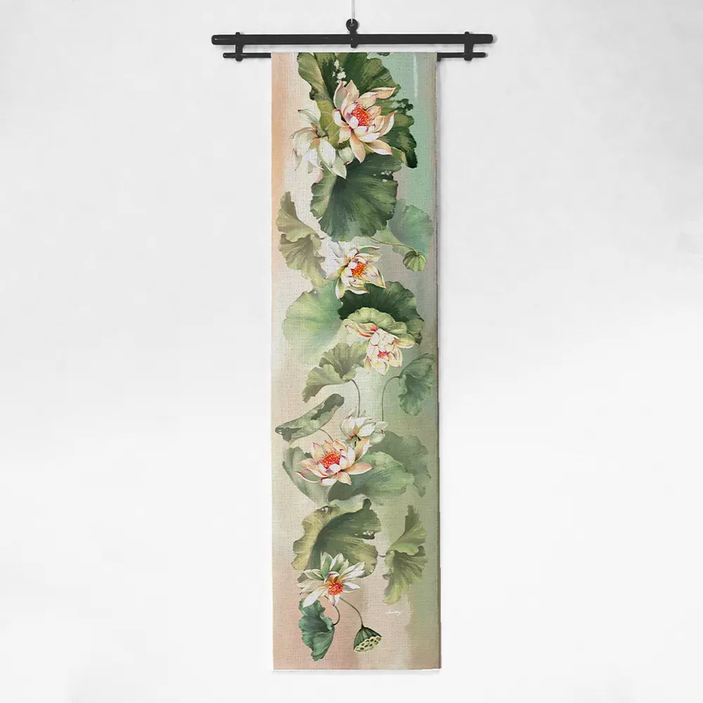 Runner thiết kế họa tiết hoa sen (DR-ST01b)