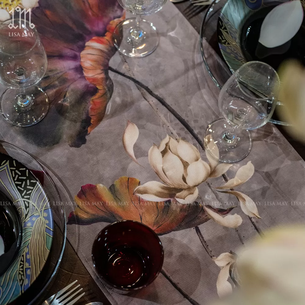 Runner thiết kế họa tiết hoa sen (DR-SVT01a)