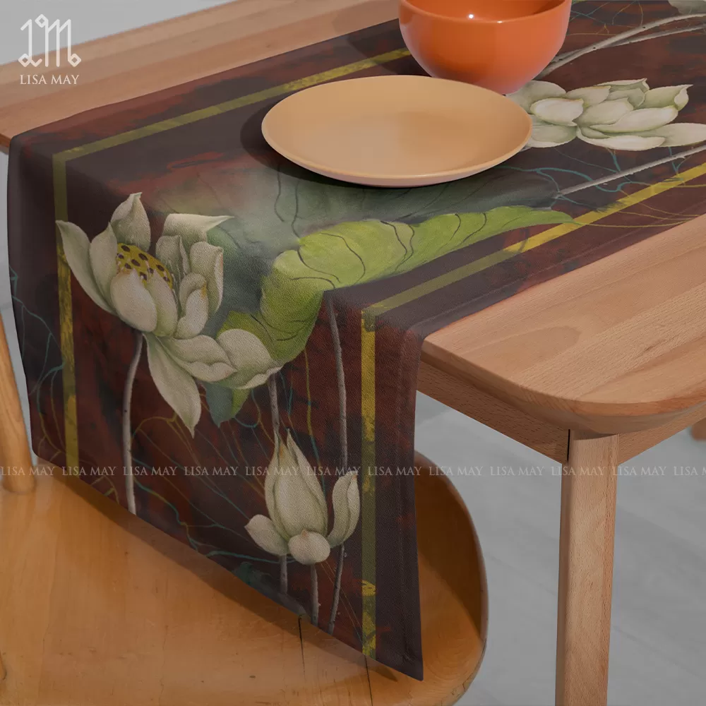 Runner thiết kế họa tiết hoa sen (DR-SX02a)