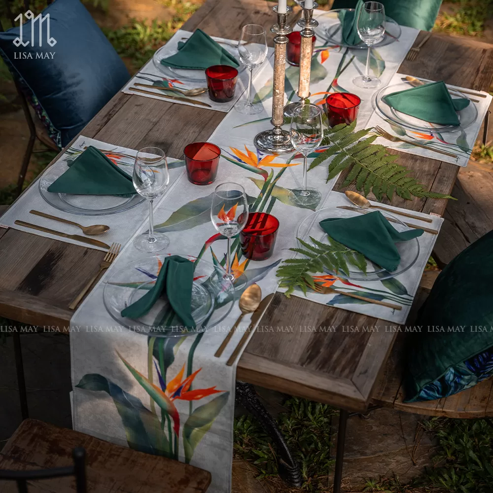 Runner thiết kế họa tiết hoa thiên điểu (DR-TD01)