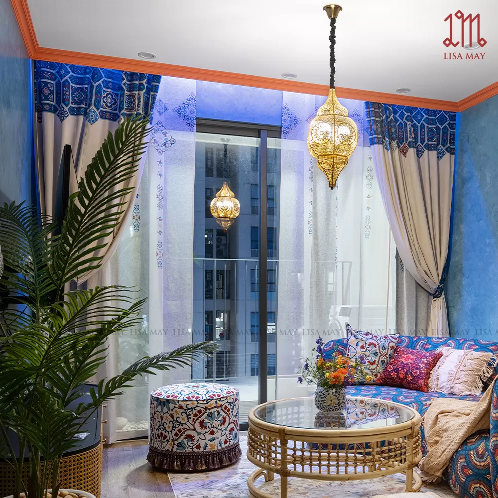 Rèm vải nhung phong cách Boho (DC-B1)
