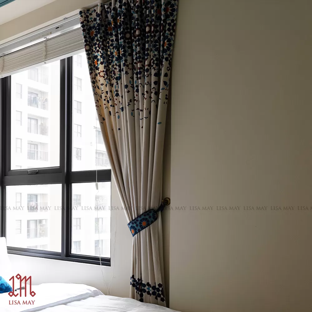 Rèm vải nhung phong cách Boho (DC-B2)