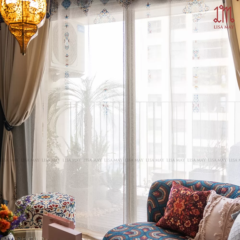 Rèm vải voan phong cách Boho (DC-B4)
