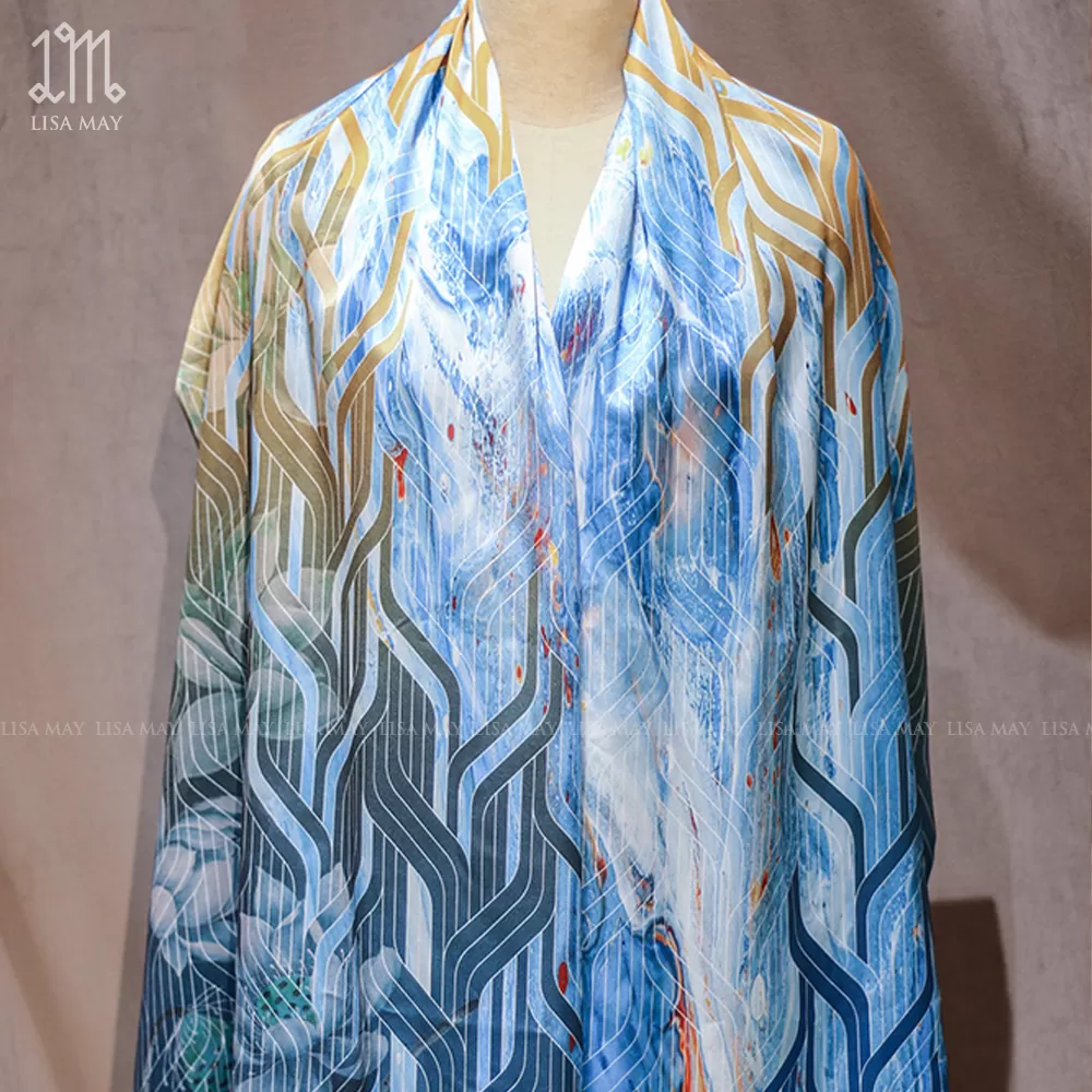 Khăn lụa hoa sen (DKD-KN01a)