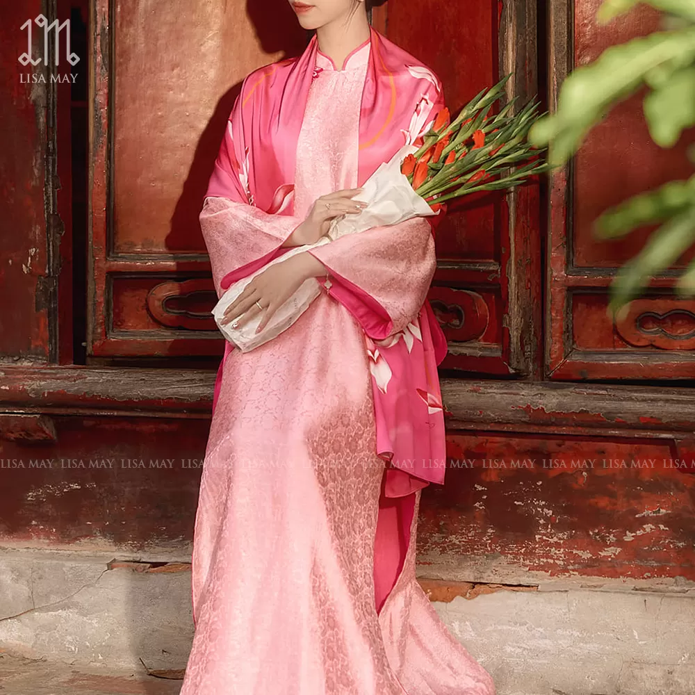 Khăn lụa hoa sen (DKD-SH004)