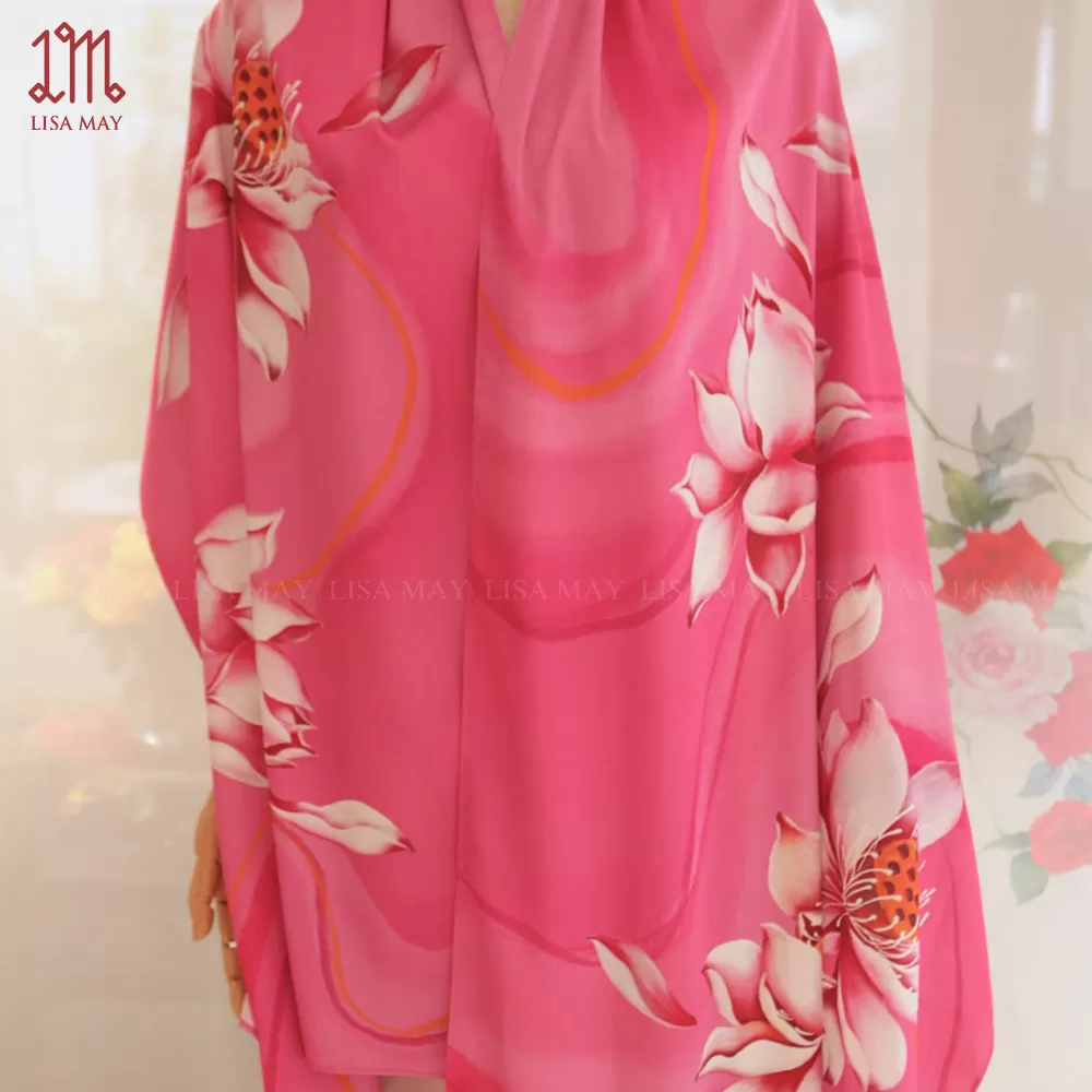 Khăn lụa hoa sen (DKD-SH004)