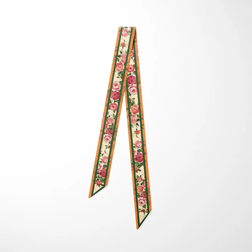 Khăn turban thiết kế họa tiết hoa hồng (DT-HH03d)