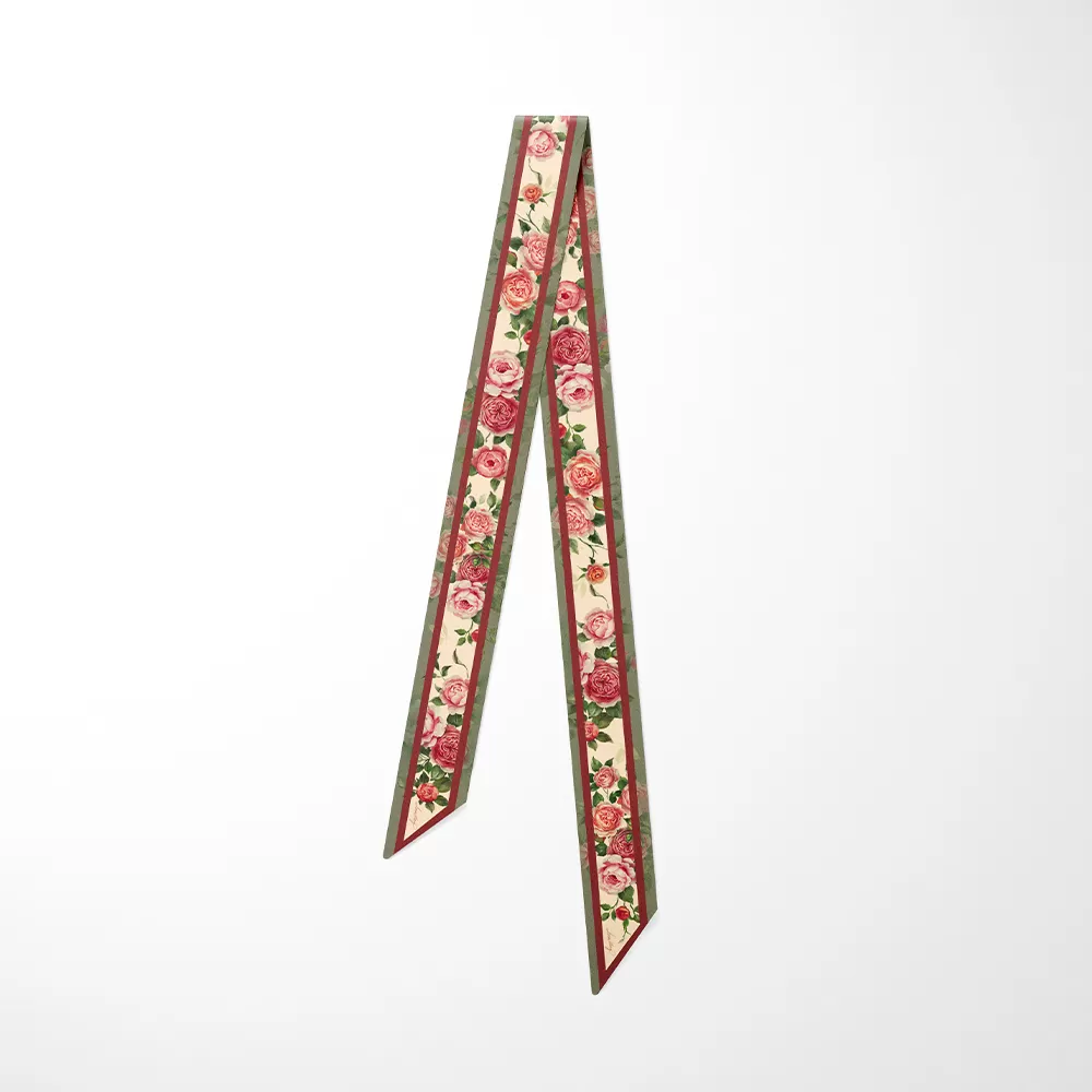 Khăn turban thiết kế họa tiết hoa hồng (DT-HH03e)