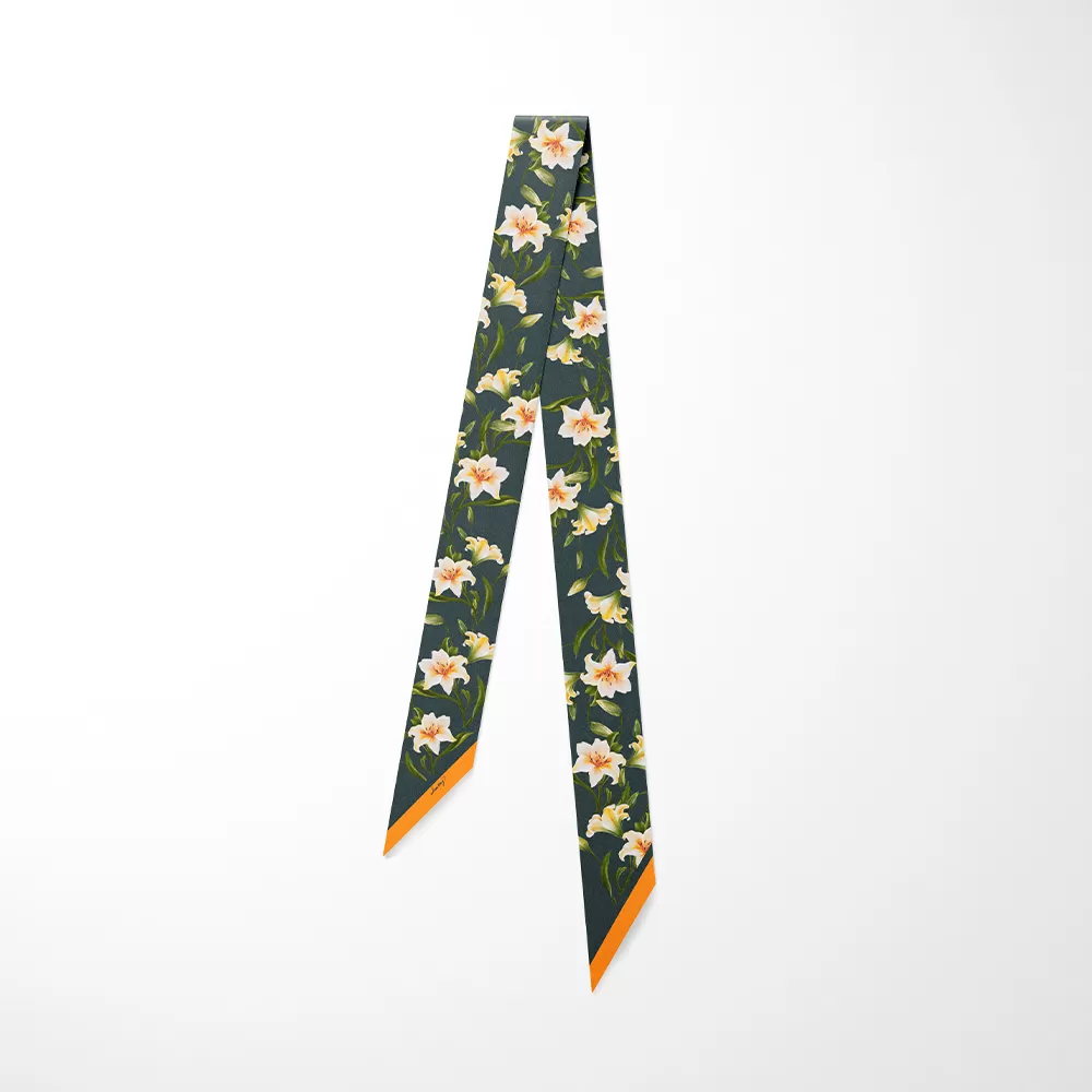 Khăn turban thiết kế họa tiết hoa loa kèn (DT-LK01a)