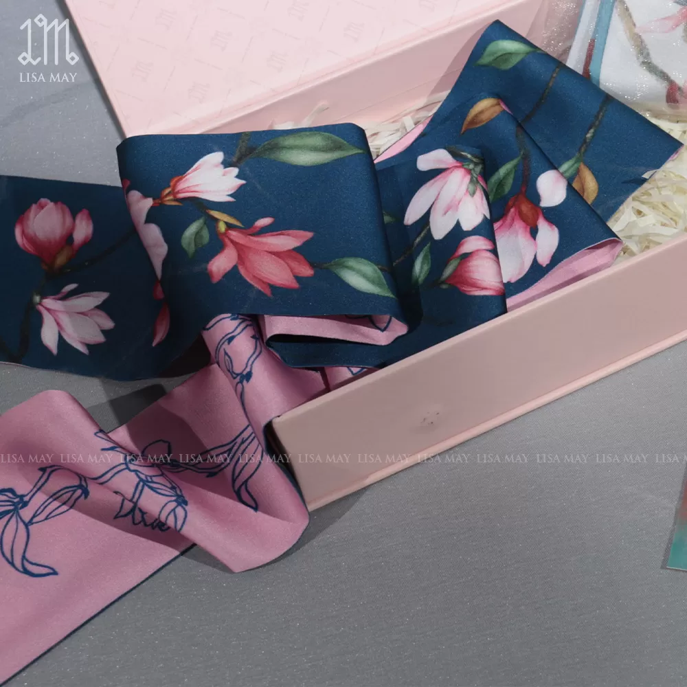 Khăn turban thiết kế họa tiết hoa mộc lan (DT-ML003)