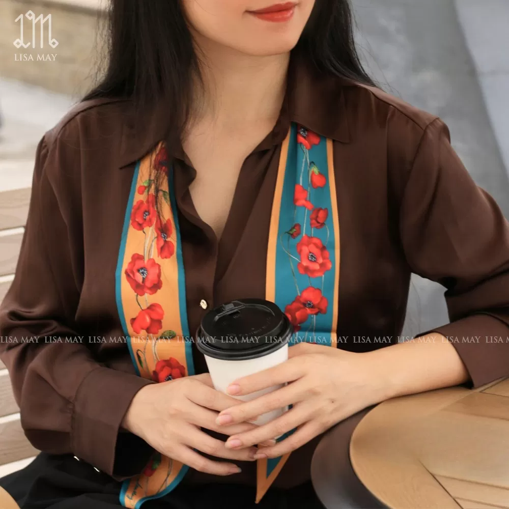 Khăn turban hoa poppy (DT-PP03a)