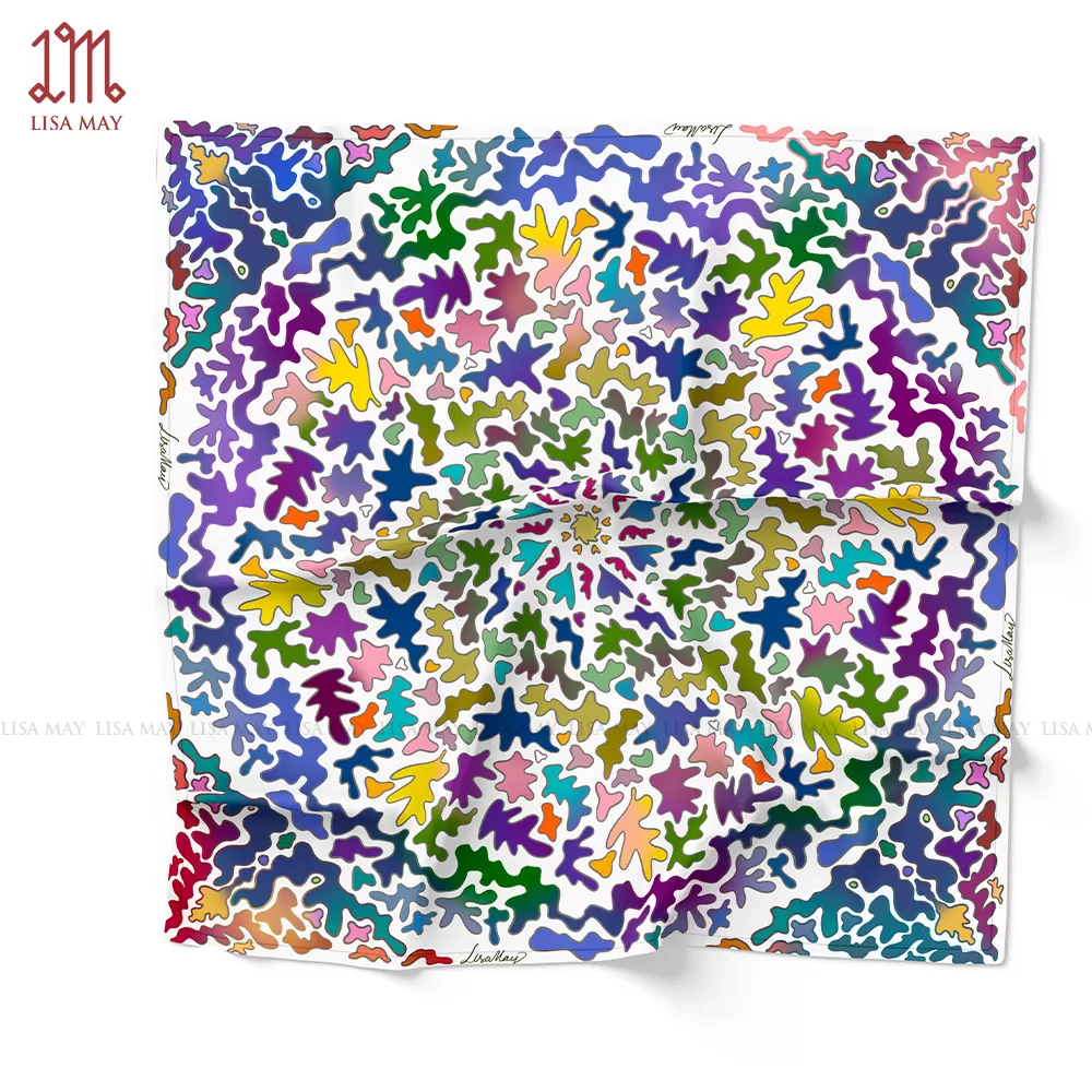 Khăn lụa họa tiết 