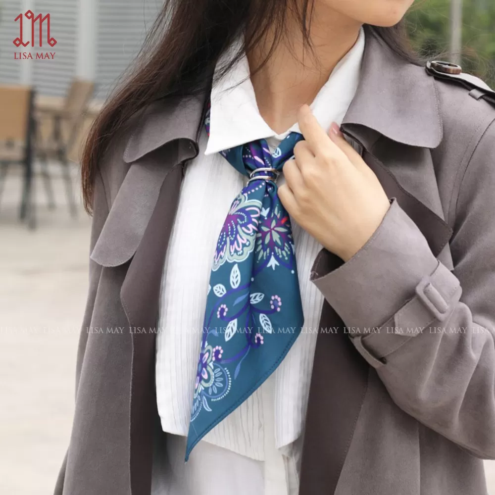 Khăn lụa họa tiết 