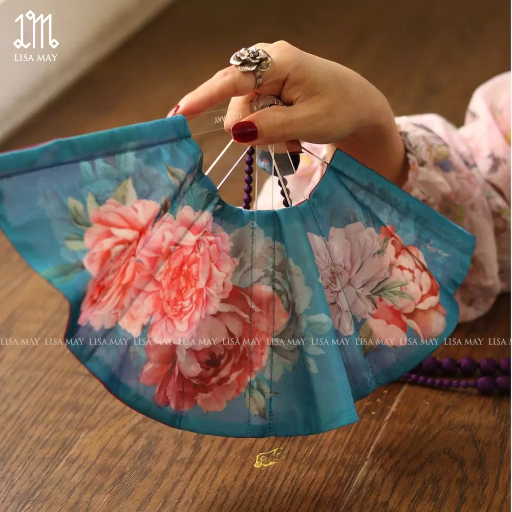 Quạt lụa Élan Hoa Mẫu Đơn