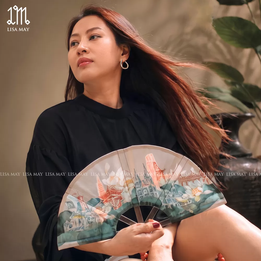 Quạt lụa Élan Tâm Giao