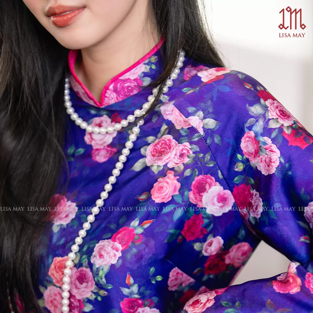 Vải Áo dài - Méli Roses 03 (DVA-HH01)